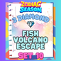 FISH VOLCANO ESCAPE - 3⭐ Set 10 - Carnival Tycoon Sticker