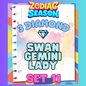 SWAN GEMINI LADY - 3⭐ Set 11 - Carnival Tycoon Sticker