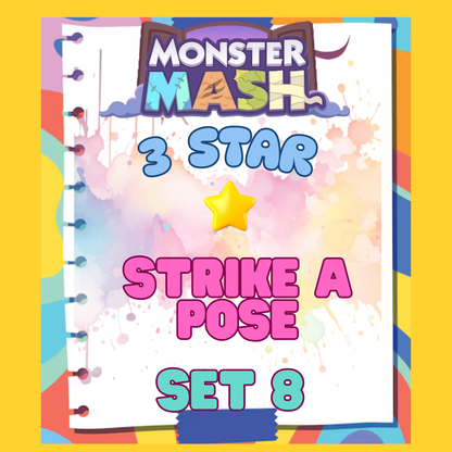 STRIKE A POSE - 3🌟 Set 8 - Monopoly Go Sticker