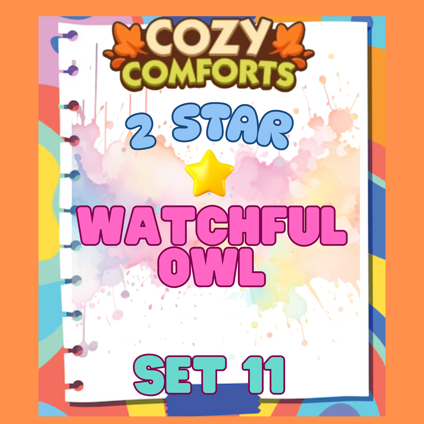 WATCHFUL OWL - 2🌟 Set 11 - Monopoly Go Sticker