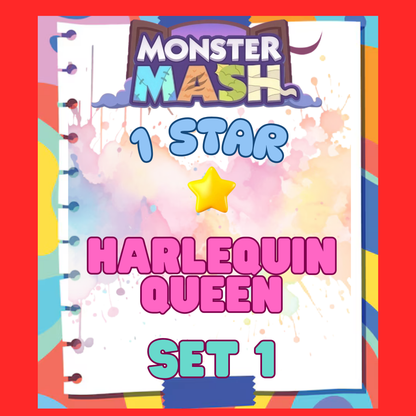 HARLEQUIN QUEEN - 1🌟 Set 1 - Monopoly Go Sticker