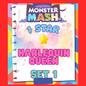 HARLEQUIN QUEEN - 1🌟 Set 1 - Monopoly Go Sticker