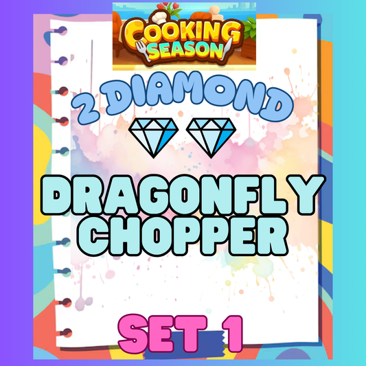DRAGONFLY CHOPPER - 2⭐ Set 1 - Carnival Tycoon Sticker