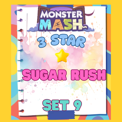 SUGAR RUSH - 3🌟 Set 9 - Monopoly Go Sticker