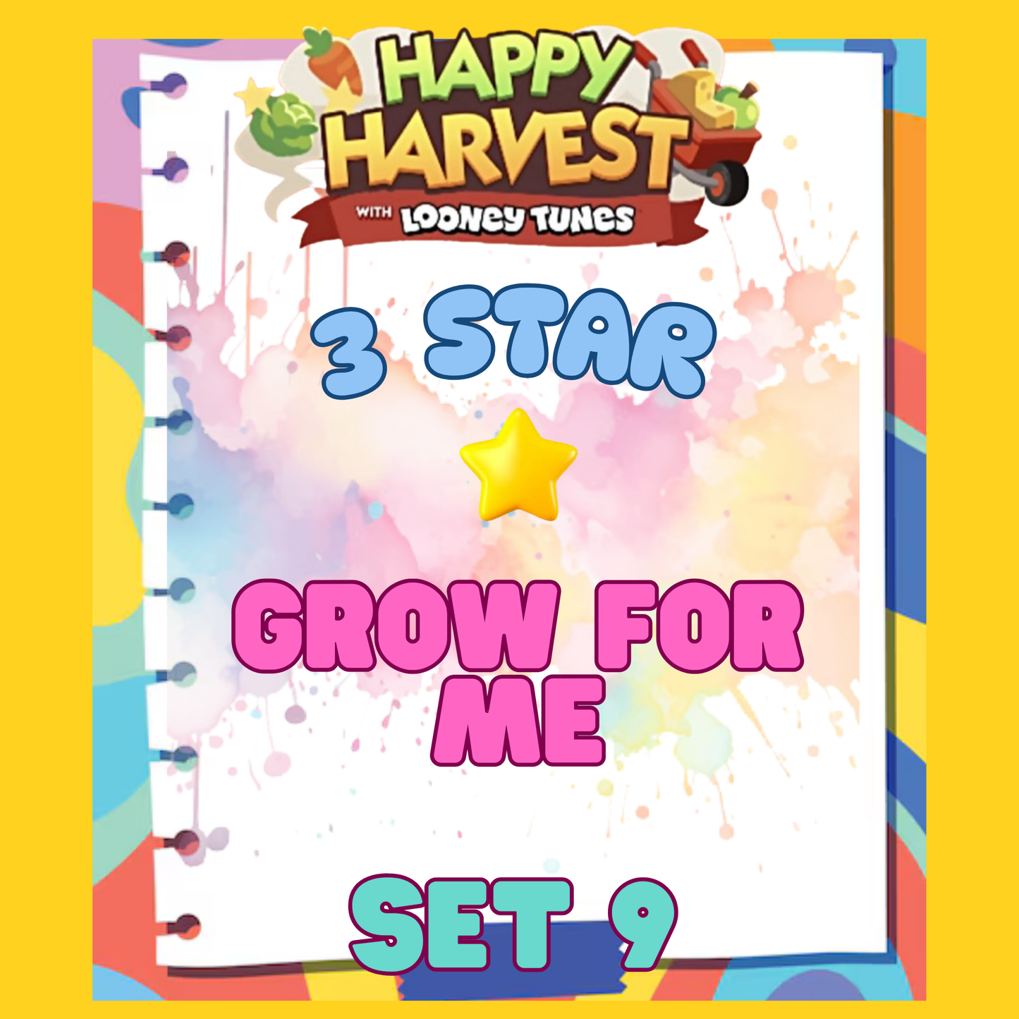 GROW FOR ME - 3🌟 Set 9 - Monopoly Go Sticker