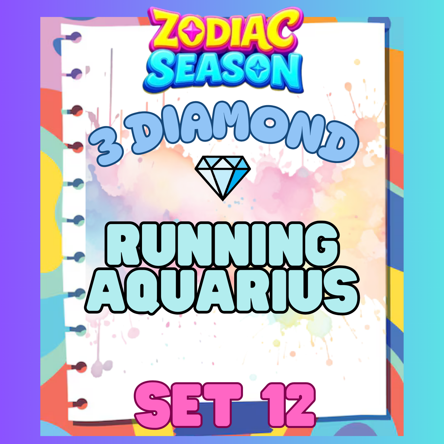 RUNNING AQUARIUS - 3⭐ Set 12 - Carnival Tycoon Sticker
