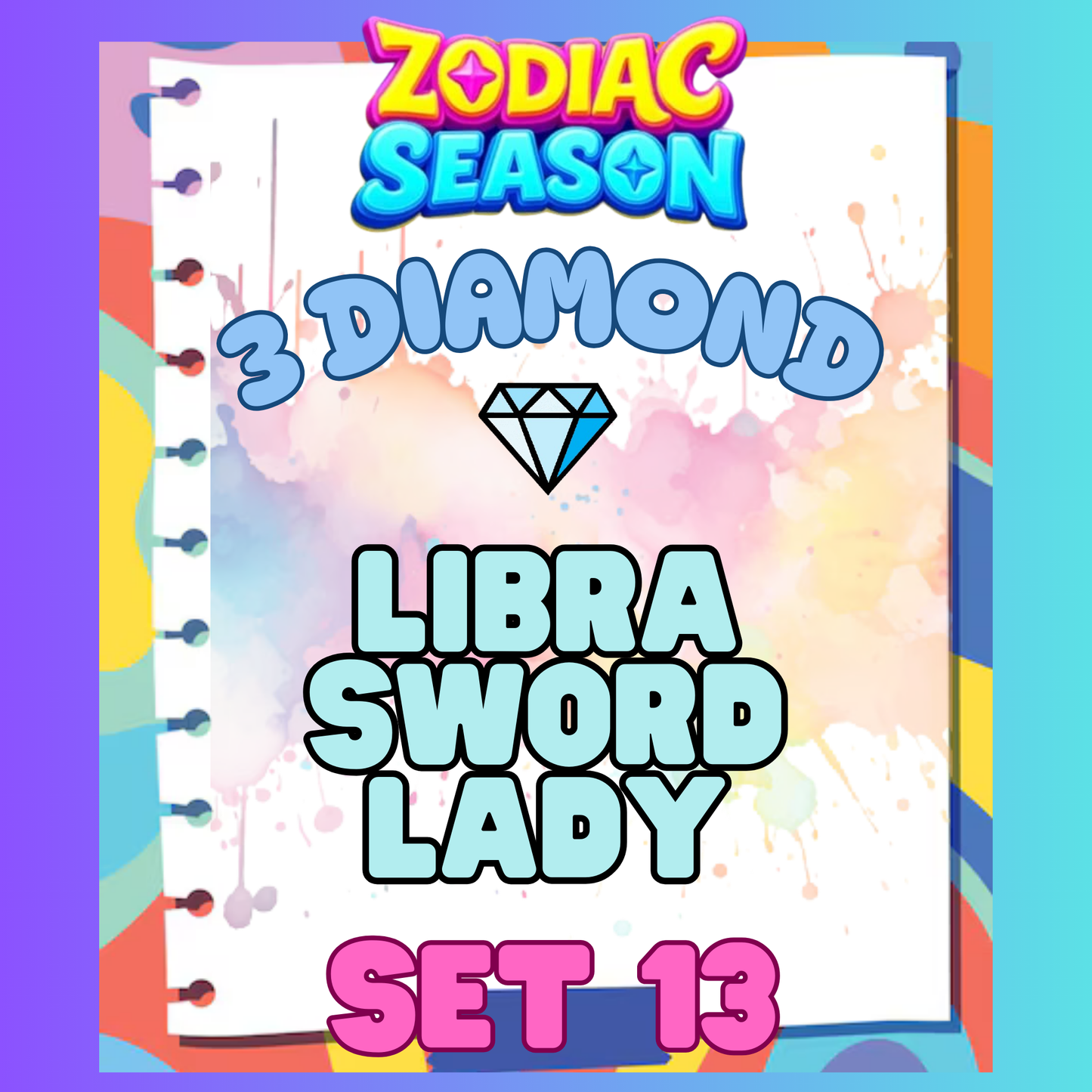 LIBRA SWORD LADY - 3⭐ Set 13 - Carnival Tycoon Sticker