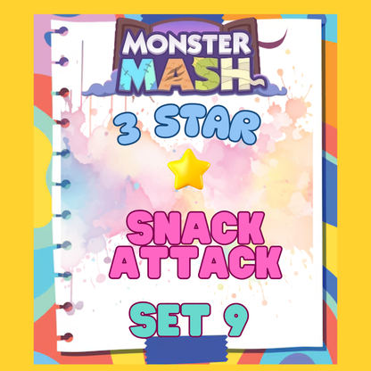 SNACK ATTACK - 3🌟 Set 9 - Monopoly Go Sticker