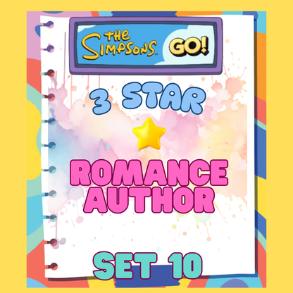 ROMANCE AUTHOR - 3🌟 Set 10 - Monopoly Go Sticker