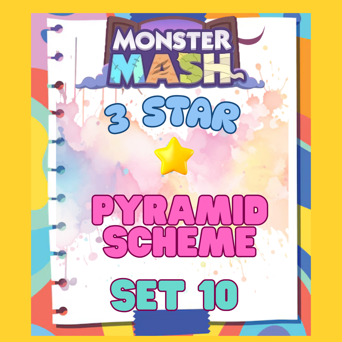 PYRAMID SCHEME - 3🌟 Set 10 - Monopoly Go Sticker