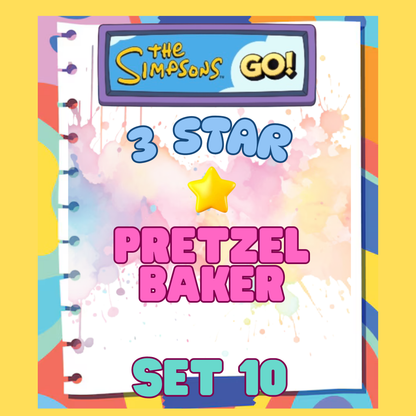 PRETZEL BAKER - 3🌟 Set 10 - Monopoly Go Sticker
