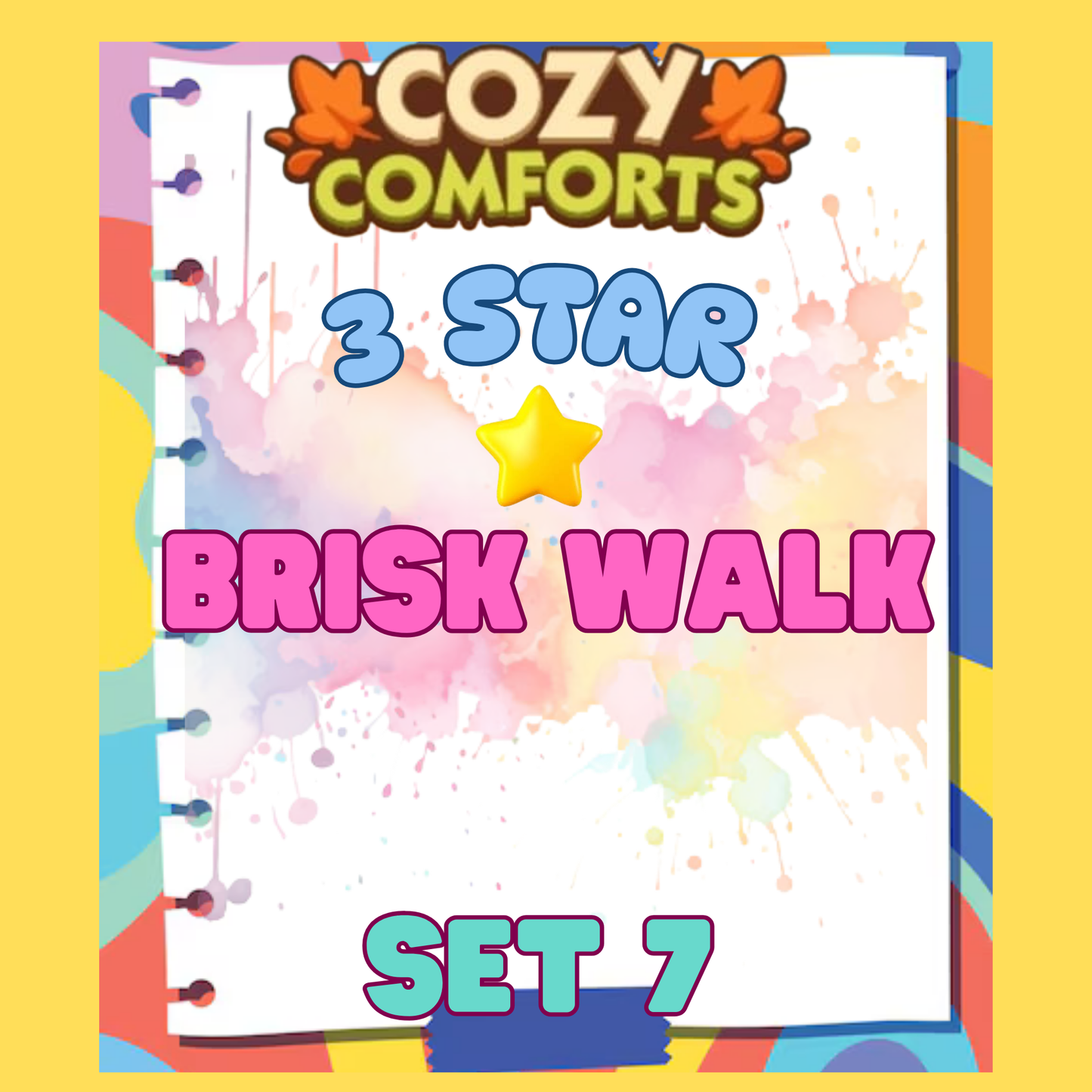 BRISK WALK - 3🌟 Set 7 - Monopoly Go Sticker