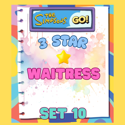 WAITRESS - 3🌟 Set 10 - Monopoly Go Sticker