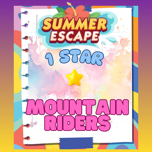 MOUNTAIN RIDERS  - 1🌟 Set 1 - Monopoly Go Sticker