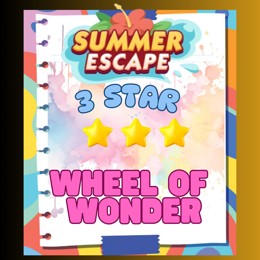 WHEEL OF WONDER - 3🌟 Set 9 - Monopoly Go Sticker