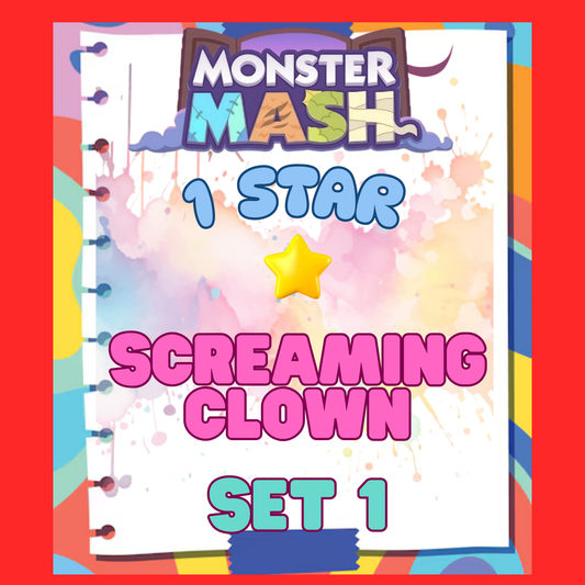 SCREAMING CLOWN - 1🌟 Set 1 - Monopoly Go Sticker