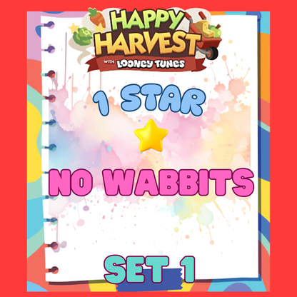 NO WABBITS - 1🌟 Set 1 - Monopoly Go Sticker