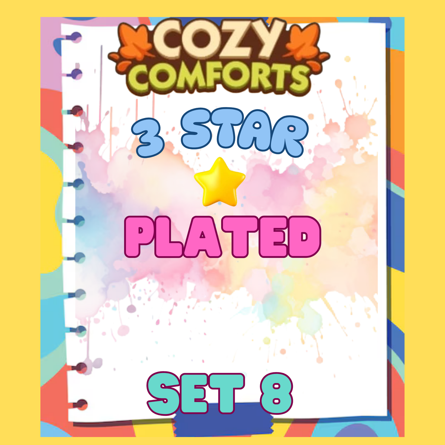 PLATED - 3🌟 Set 8 - Monopoly Go Sticker