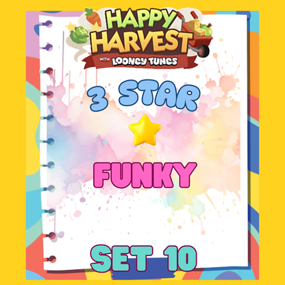 FUNKY - 3🌟 Set 10 - Monopoly Go Sticker