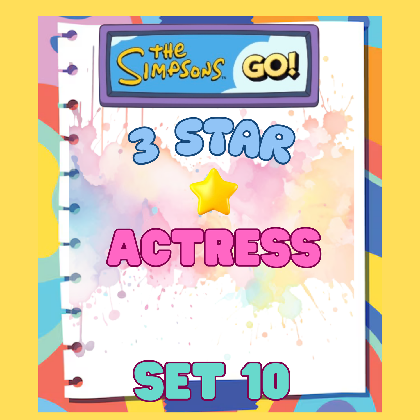 ACTRESS - 3🌟 Set 10 - Monopoly Go Sticker