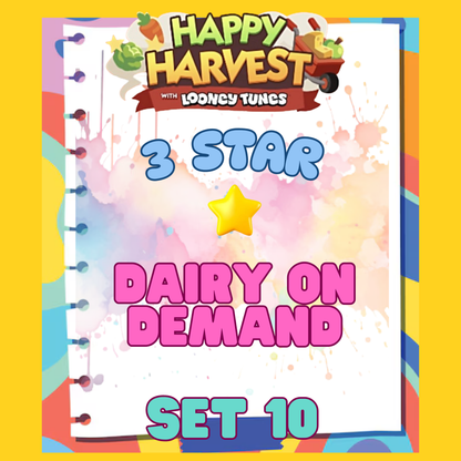 DAIRY ON DEMAND - 3🌟 Set 10 - Monopoly Go Sticker
