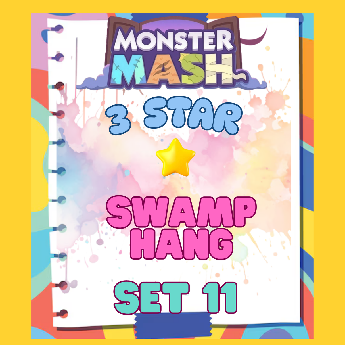 SWAMP HANG - 3🌟 Set 11 - Monopoly Go Sticker