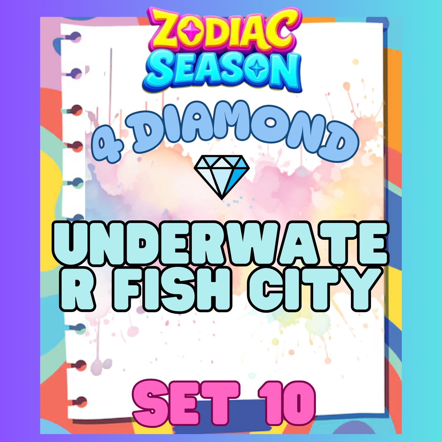 UNDERWATER FISH CITY - 4⭐ Set 10 - Carnival Tycoon Sticker