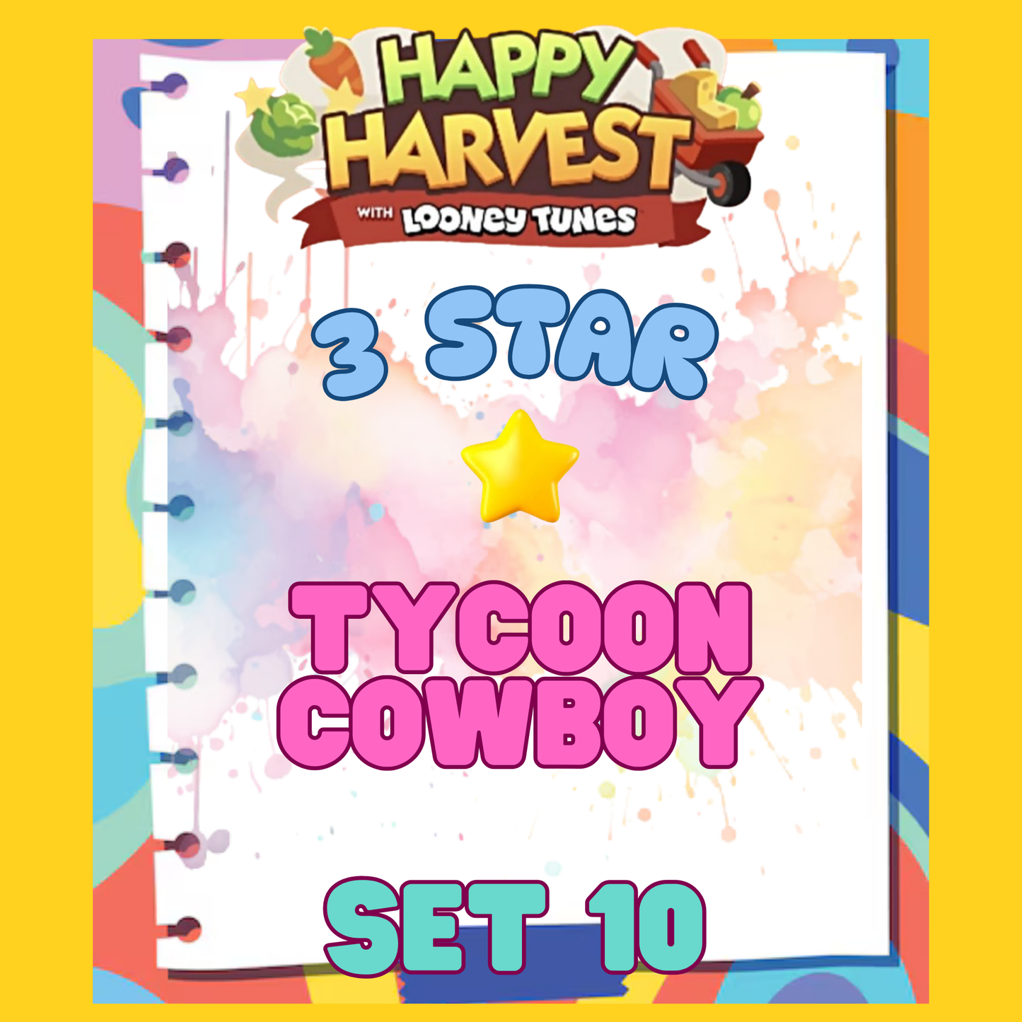 TYCOON COWBOY - 3🌟 Set 10 - Monopoly Go Sticker