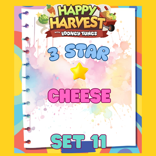 CHEESE - 3🌟 Set 11 - Monopoly Go Sticker