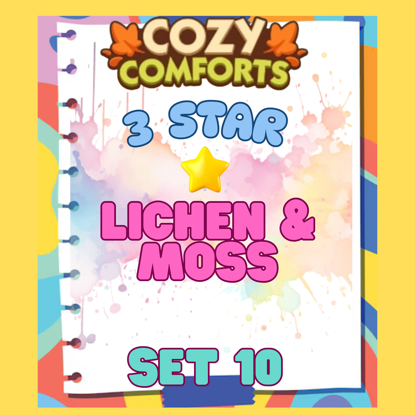 LICHEN & MOSS - 3🌟 Set 10 - Monopoly Go Sticker