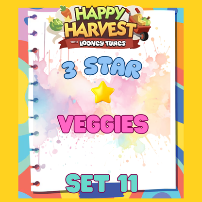 VEGGIES - 3🌟 Set 11 - Monopoly Go Sticker