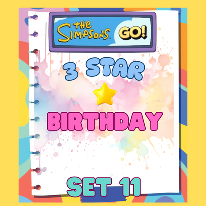 BIRTHDAY - 3🌟 Set 11 - Monopoly Go Sticker
