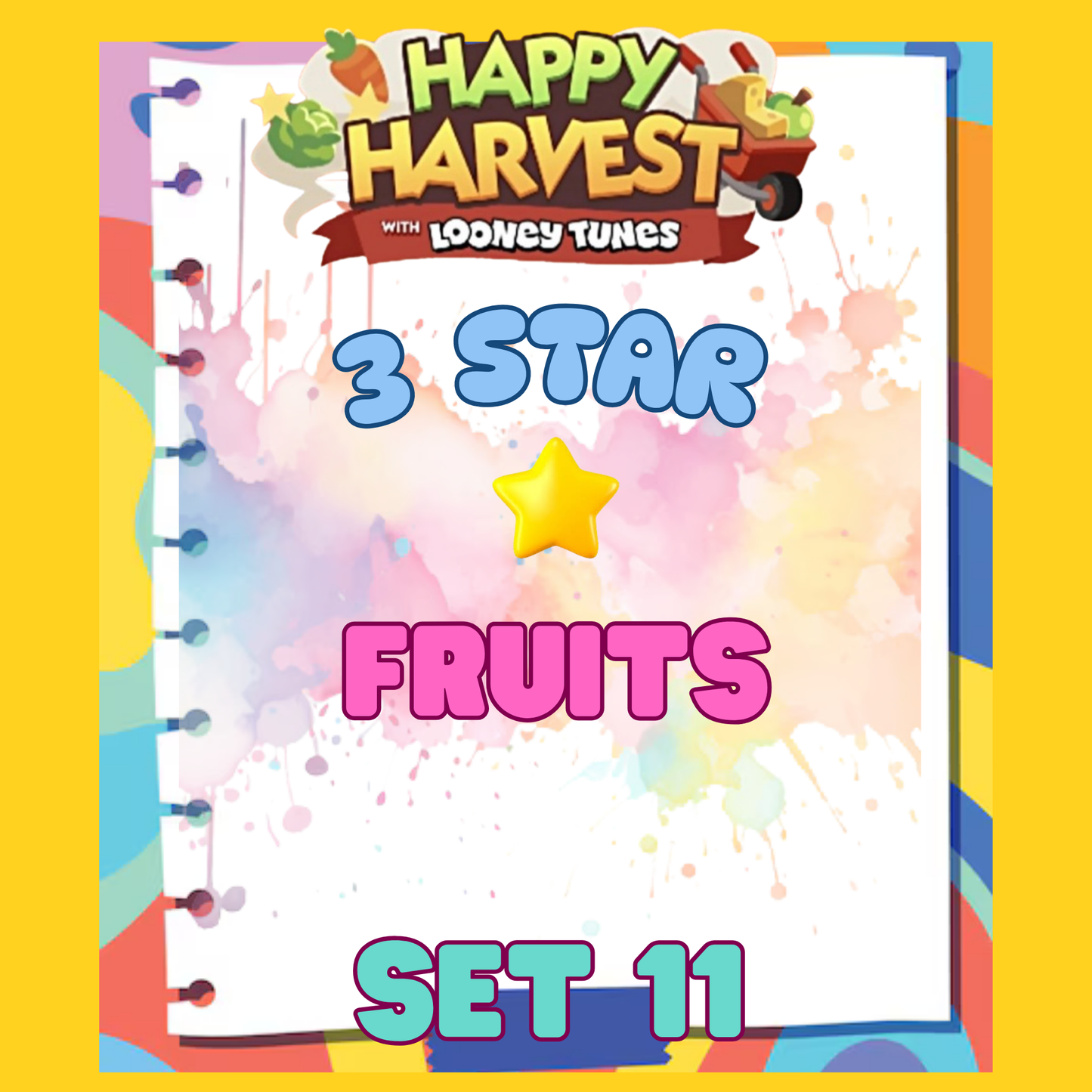 FRUITS - 3🌟 Set 11 - Monopoly Go Sticker
