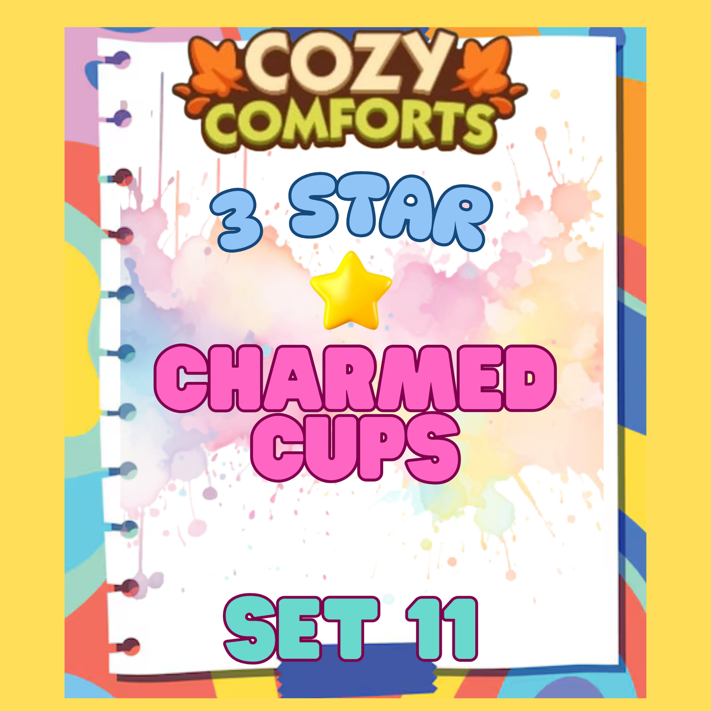 CHARMED CUPS - 3🌟 Set 11 - Monopoly Go Sticker
