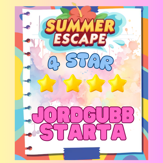 JORDGUBBSTARTA - 4🌟 Set 13 - Monopoly Go Sticker