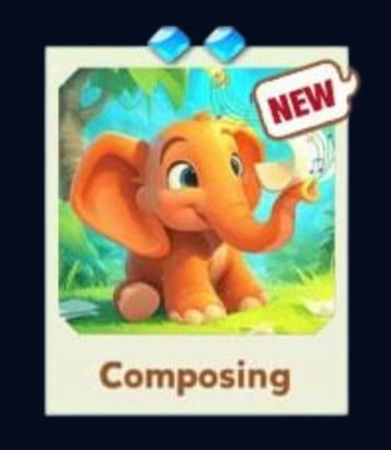 COMPOSING ELEPHANT - Set 14 - Carnival Tycoon Sticker