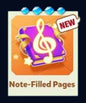 NOTE FILLED PAGES - Set 19 - Carnival Tycoon Sticker