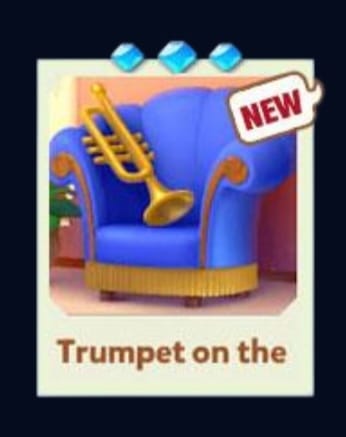 TRUMPET ON THE COUCH - Set 18 - Carnival Tycoon Sticker